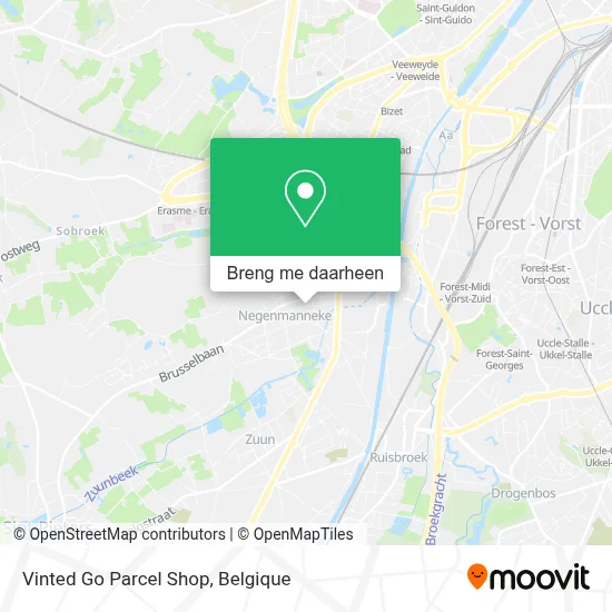 Vinted Go Parcel Shop kaart