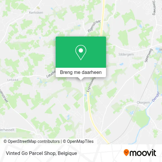 Vinted Go Parcel Shop kaart
