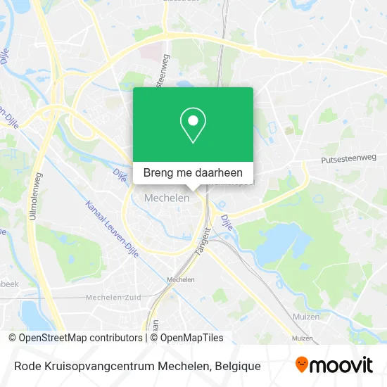 Rode Kruisopvangcentrum Mechelen kaart