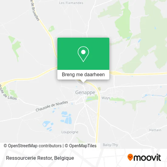 Ressourcerie Restor kaart