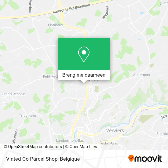Vinted Go Parcel Shop kaart