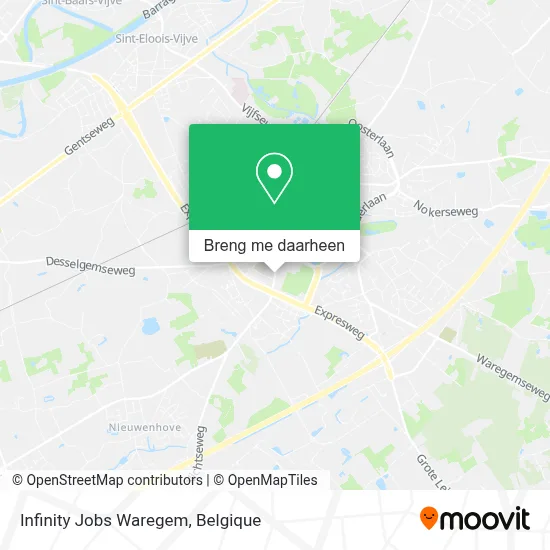 Infinity Jobs Waregem kaart