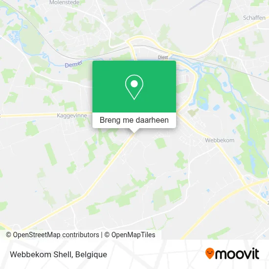 Webbekom Shell kaart