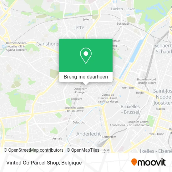 Vinted Go Parcel Shop kaart