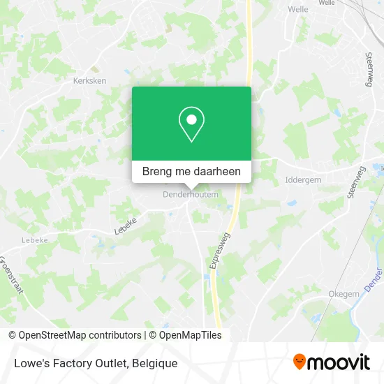 Lowe's Factory Outlet kaart