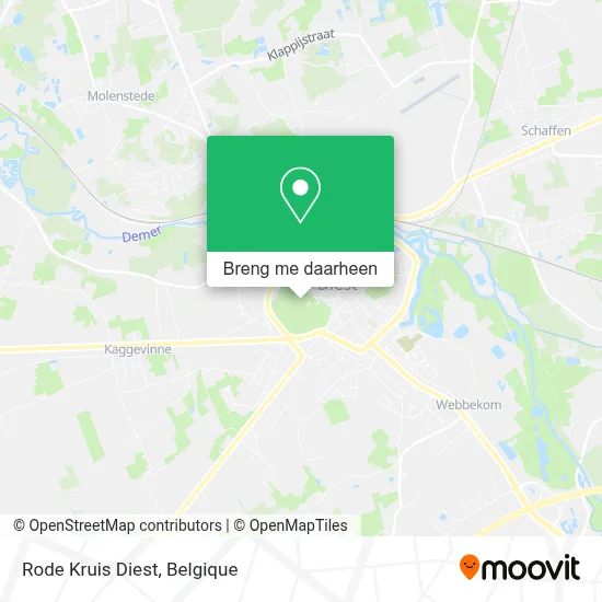 Rode Kruis Diest kaart