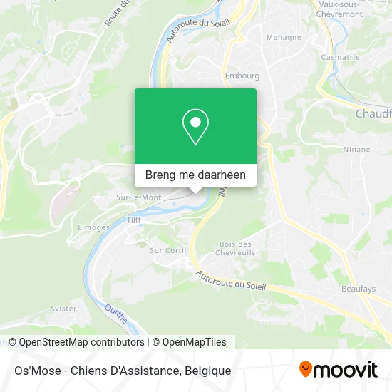 Os'Mose - Chiens D'Assistance kaart