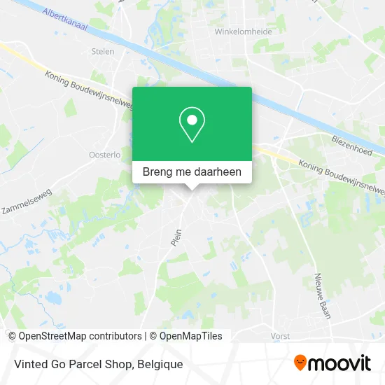 Vinted Go Parcel Shop kaart