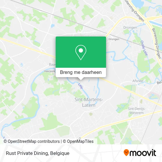 Rust Private Dining kaart