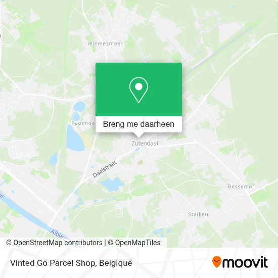 Vinted Go Parcel Shop kaart