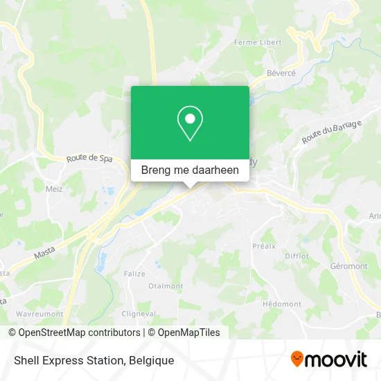 Shell Express Station kaart