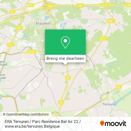ERA Tervuren / Parc Residence Bel Air 22 / www.era.be / tervuren kaart