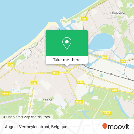 August Vermeylenstraat kaart
