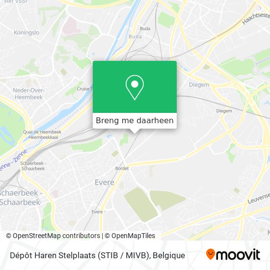 Dépôt Haren Stelplaats (STIB / MIVB) kaart