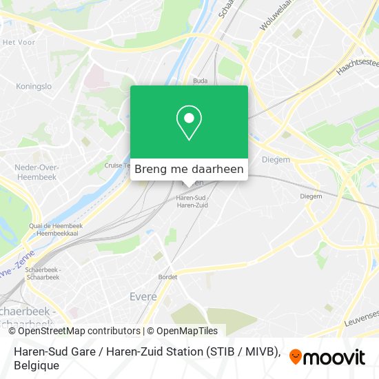 Haren-Sud Gare / Haren-Zuid Station (STIB / MIVB) kaart
