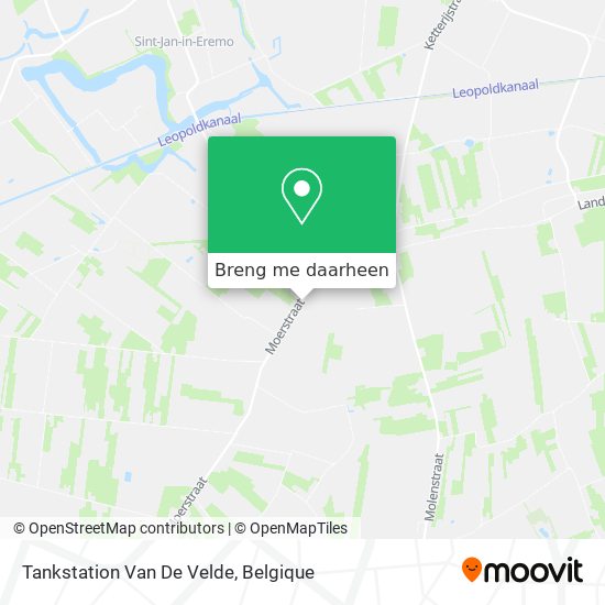 Tankstation Van De Velde kaart