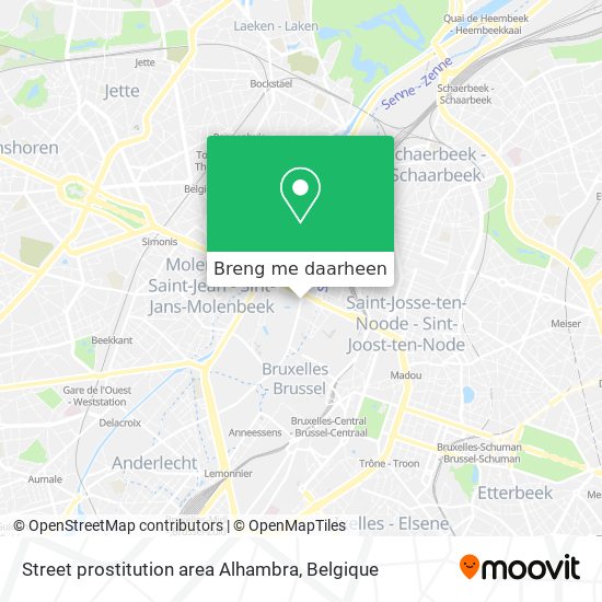 Street prostitution area Alhambra kaart