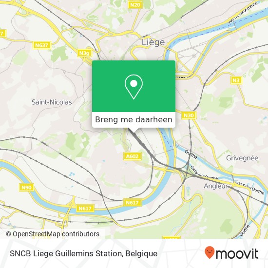 SNCB Liege Guillemins Station kaart