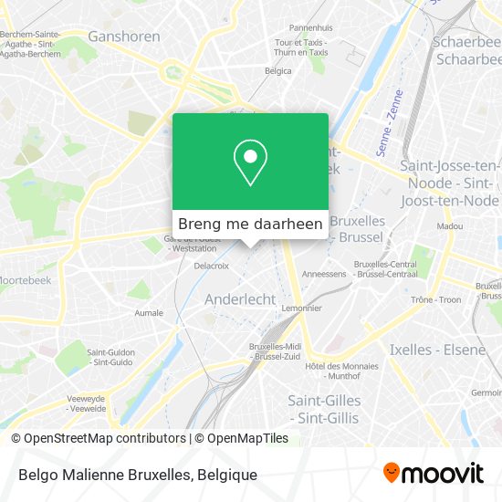 Belgo Malienne Bruxelles kaart