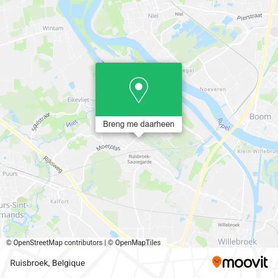 Ruisbroek kaart