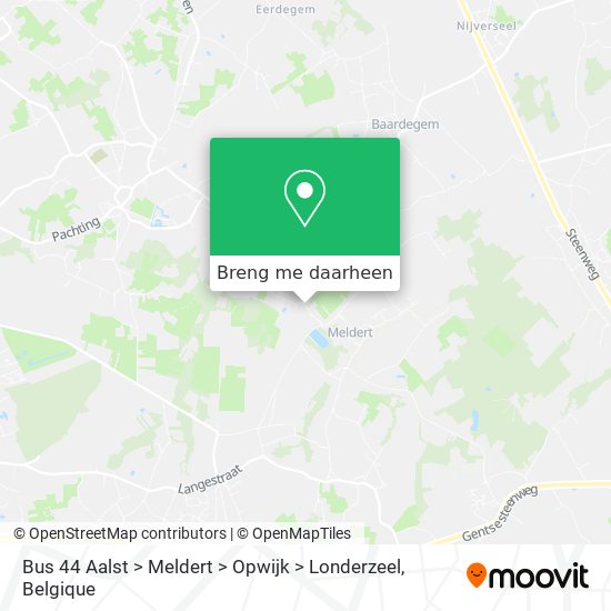Bus 44 Aalst > Meldert > Opwijk > Londerzeel kaart