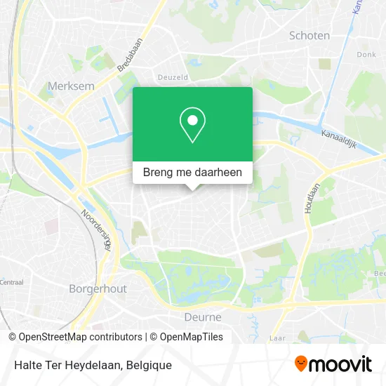 Halte Ter Heydelaan kaart
