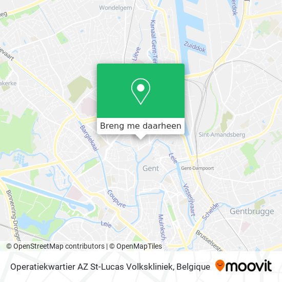 Operatiekwartier AZ St-Lucas Volkskliniek kaart