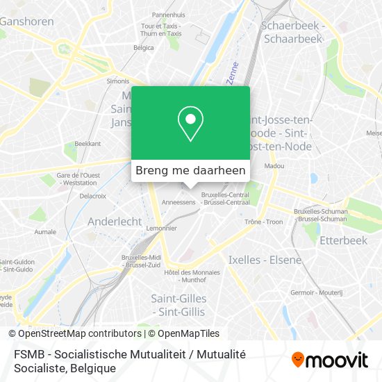 FSMB - Socialistische Mutualiteit / Mutualité Socialiste kaart