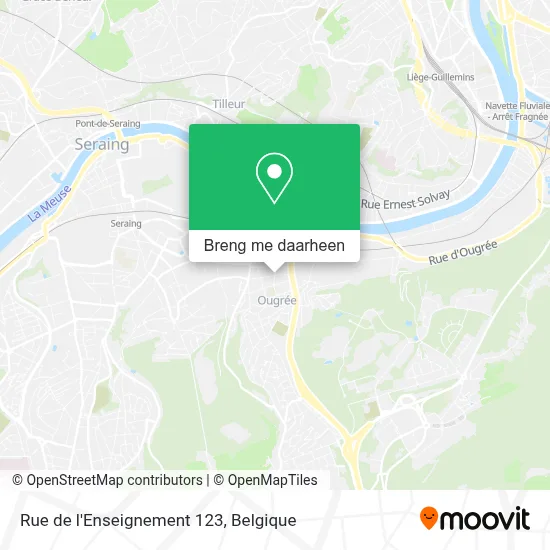 Rue de l'Enseignement 123 kaart