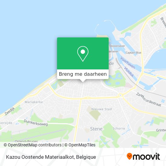 Kazou Oostende Materiaalkot kaart