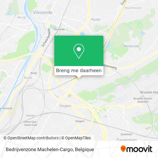 Bedrijvenzone Machelen-Cargo kaart