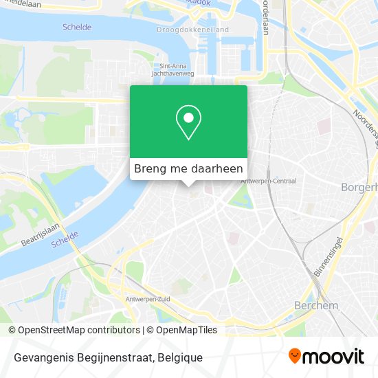 Gevangenis Begijnenstraat kaart