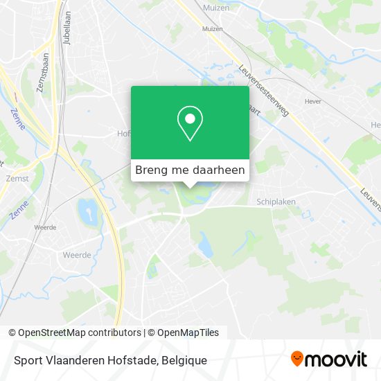 Sport Vlaanderen Hofstade kaart