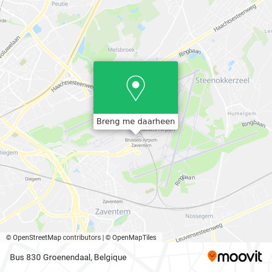 Bus 830 Groenendaal kaart