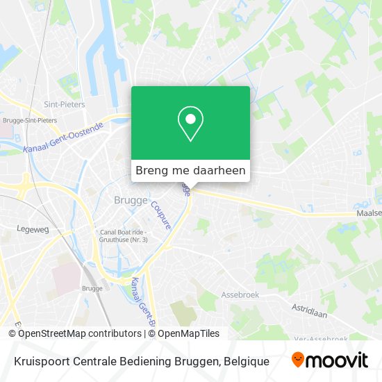 Kruispoort Centrale Bediening Bruggen kaart