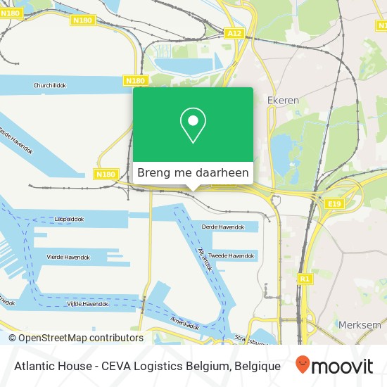 Atlantic House - CEVA Logistics Belgium kaart