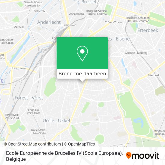 Ecole Européenne de Bruxelles IV (Scola Europaea) kaart