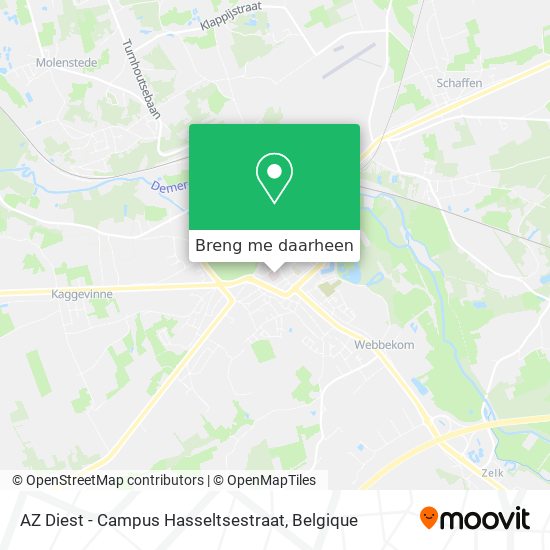 AZ Diest - Campus Hasseltsestraat kaart