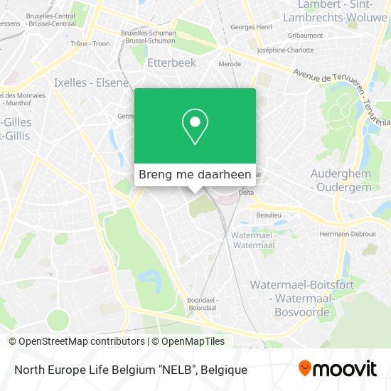 North Europe Life Belgium  "NELB" kaart