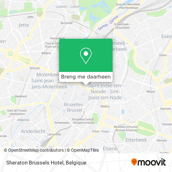 Sheraton Brussels Hotel kaart
