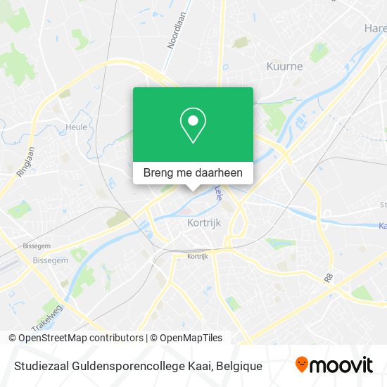 Studiezaal Guldensporencollege Kaai kaart