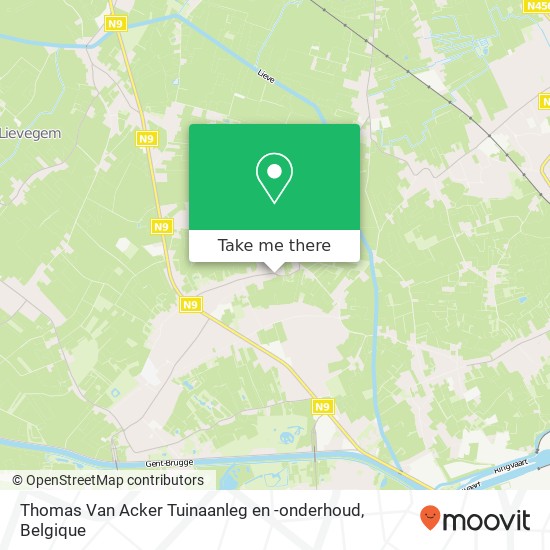 Thomas Van Acker Tuinaanleg en -onderhoud kaart