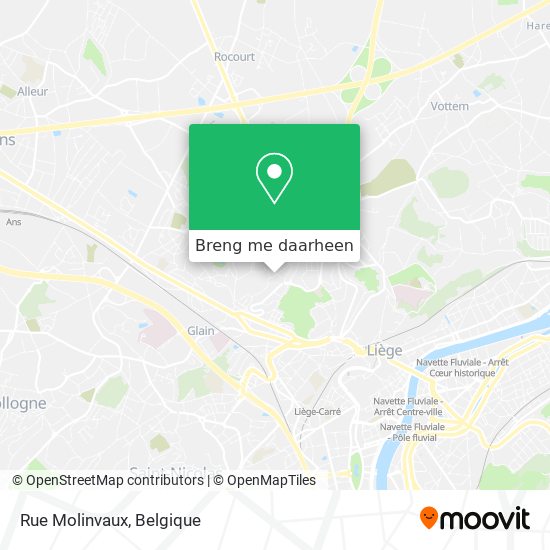 Rue Molinvaux kaart