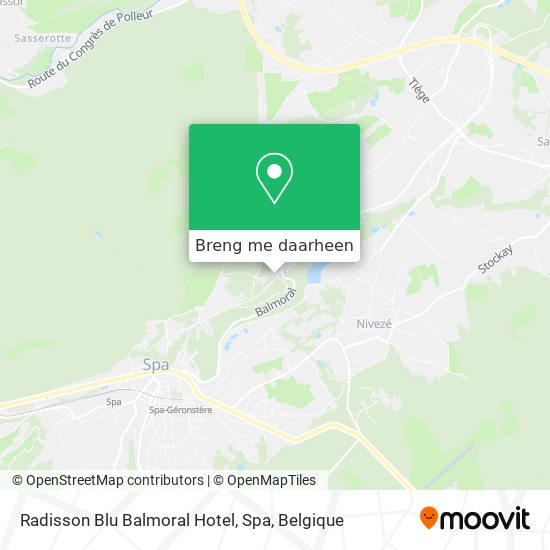 Radisson Blu Balmoral Hotel, Spa kaart