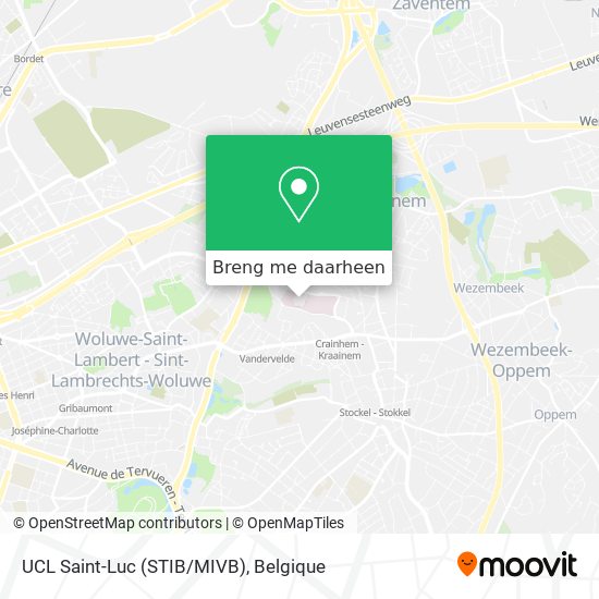 UCL Saint-Luc (STIB/MIVB) kaart
