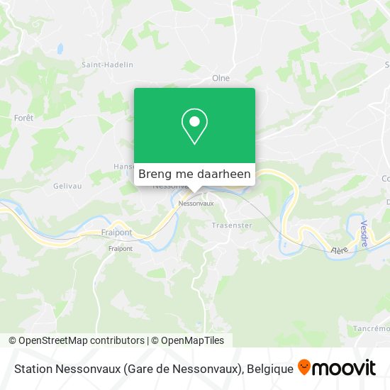 Station Nessonvaux (Gare de Nessonvaux) kaart