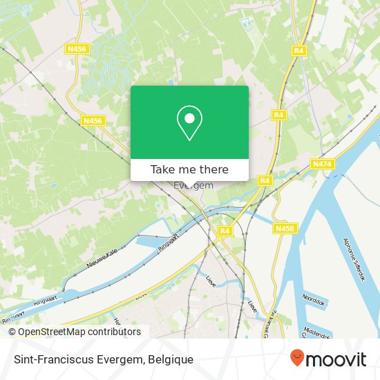 Sint-Franciscus Evergem kaart