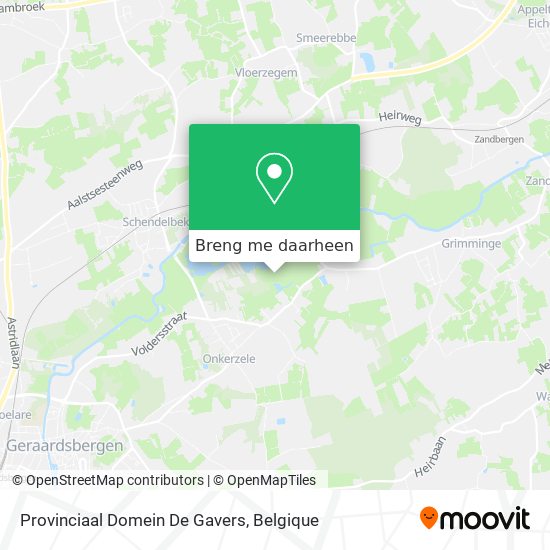 Provinciaal Domein De Gavers kaart