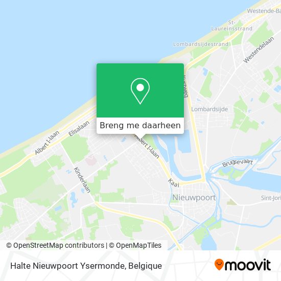 Halte Nieuwpoort Ysermonde kaart