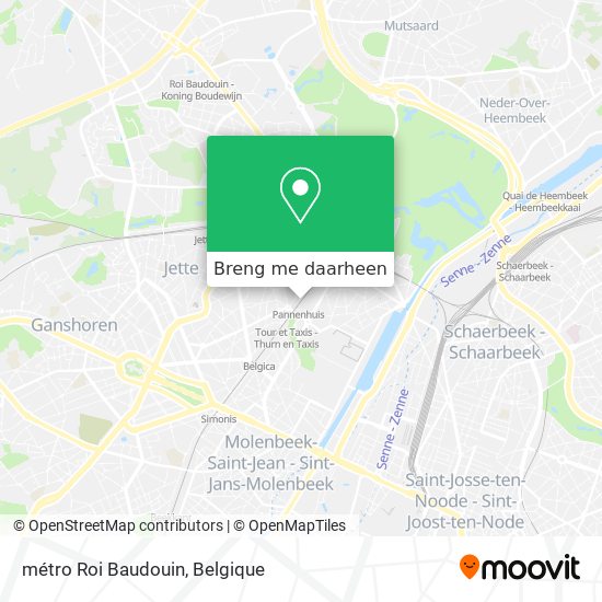métro Roi Baudouin kaart